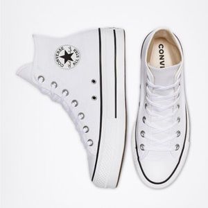 White platform converse size 8 never worn